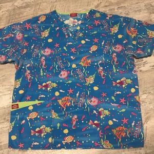 Dickies size large scrub top
